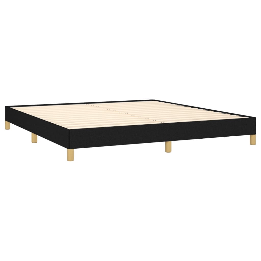 Bed frame black 180×200 cm fabric