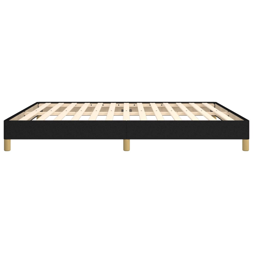 Bed frame black 180×200 cm fabric