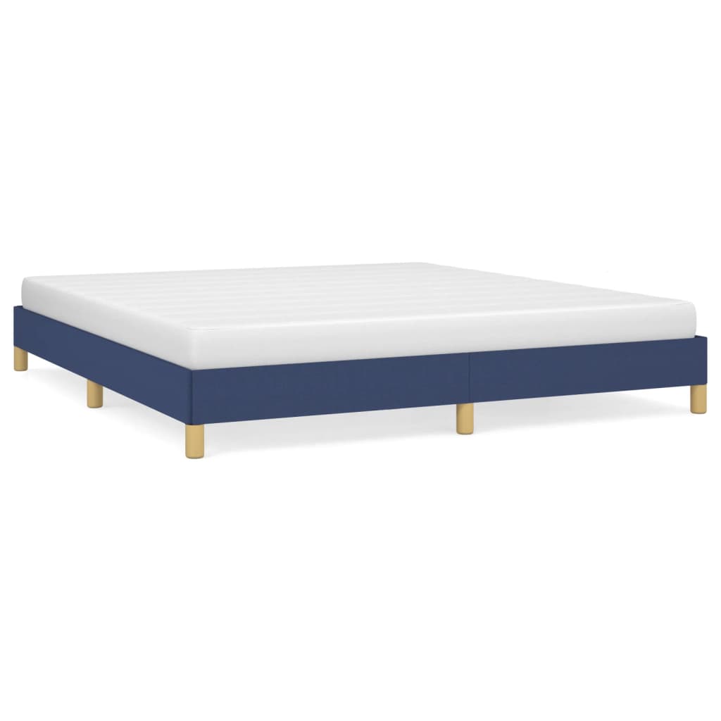 Bed frame blue 180×200 cm fabric