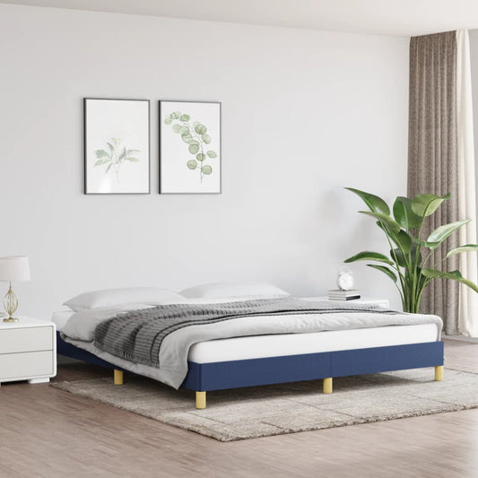 Bed frame blue 180×200 cm fabric