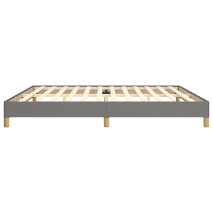 Bettgestell ohne Matratze Dunkelgrau 200x200 cm Stoff