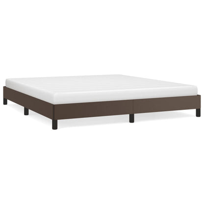Bed frame brown 180x200 cm artificial leather