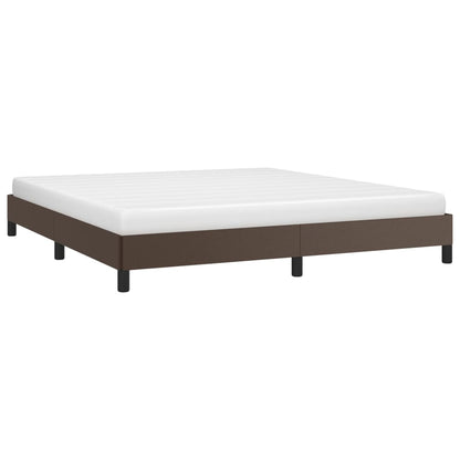 Bed frame brown 180x200 cm artificial leather