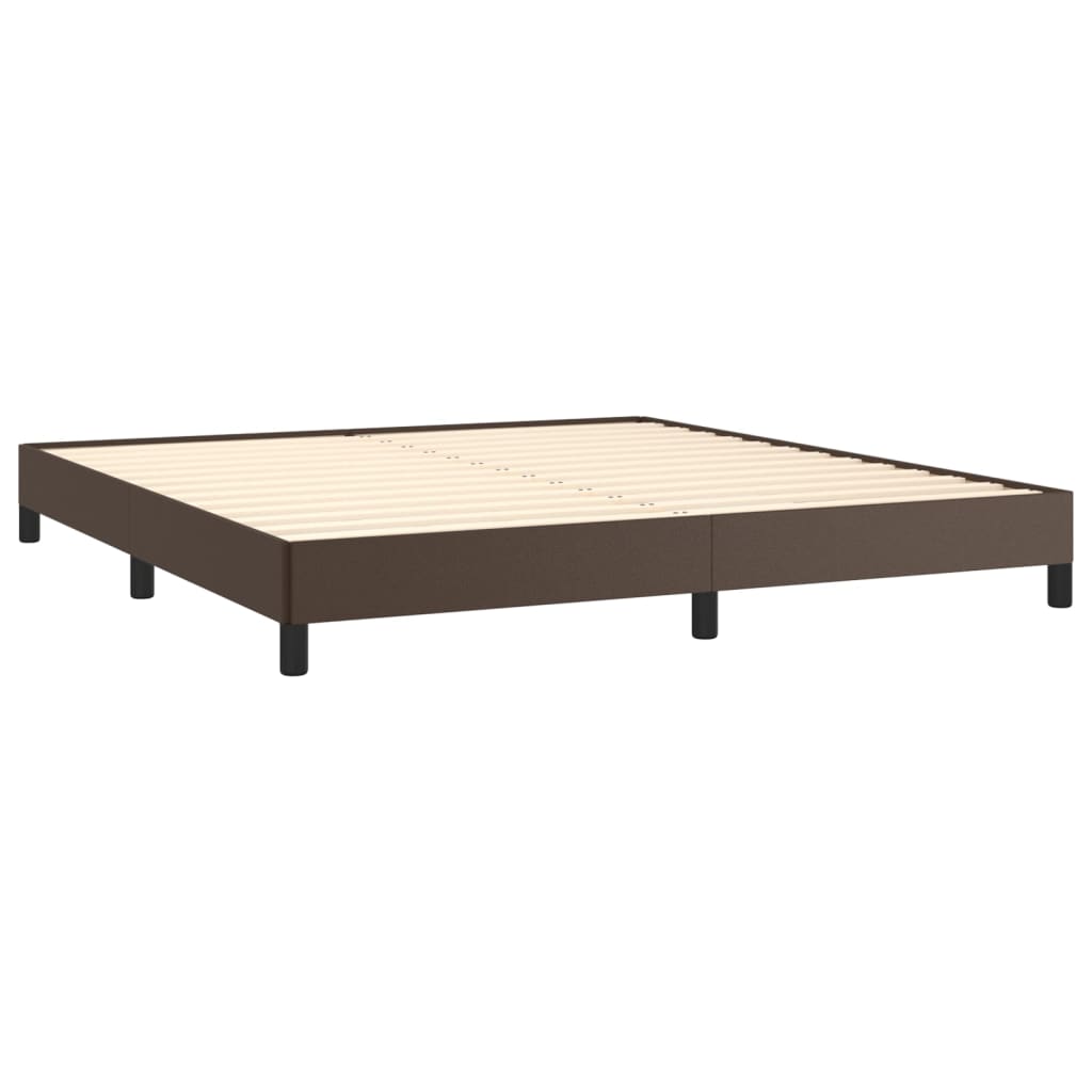 Bed frame brown 180x200 cm artificial leather