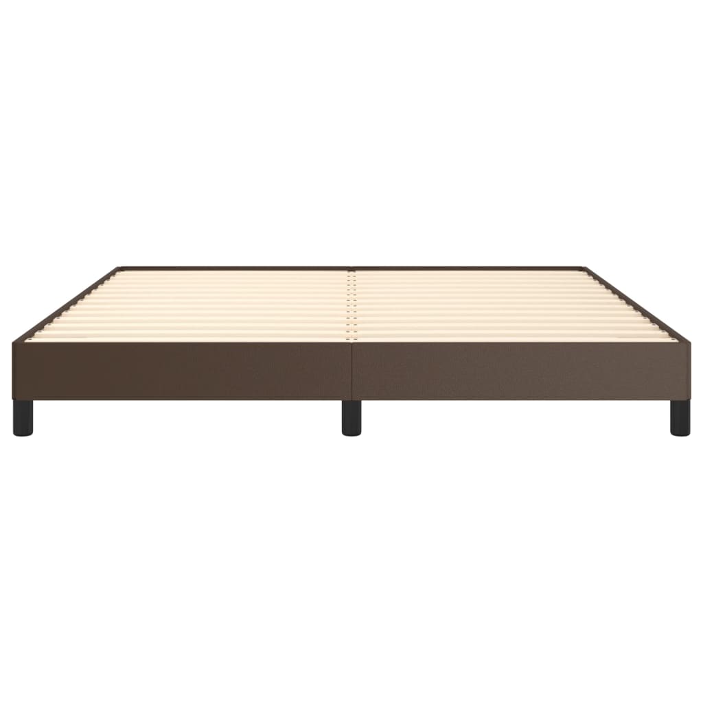 Bed frame brown 180x200 cm artificial leather