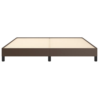 Bed frame brown 180x200 cm artificial leather
