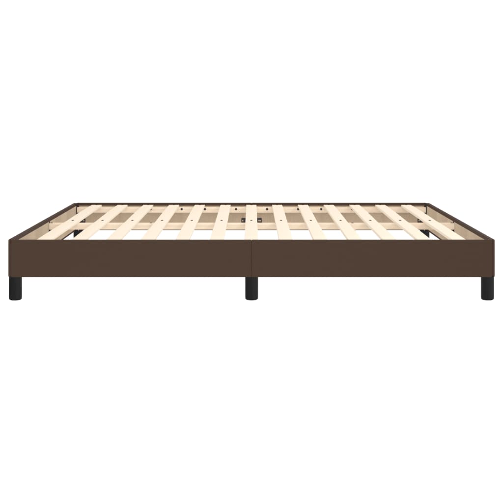 Bed frame brown 180x200 cm artificial leather
