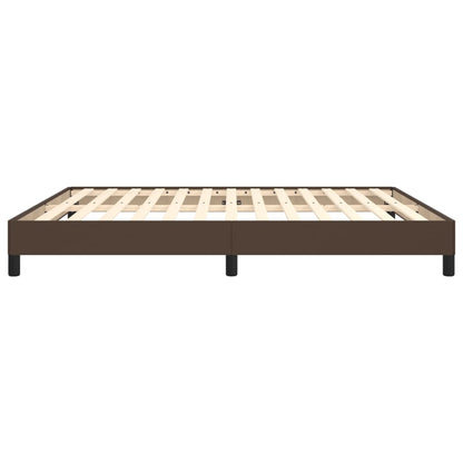 Bed frame brown 180x200 cm artificial leather