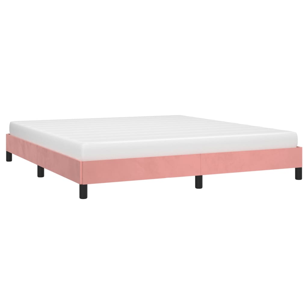 Bed frame pink 160x200 cm velvet