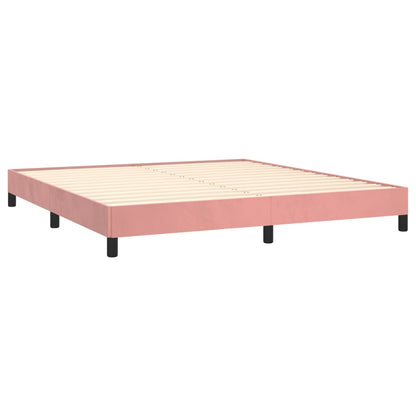 Bed frame pink 160x200 cm velvet