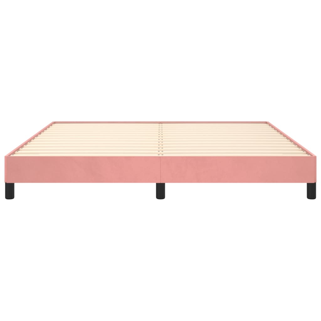 Bed frame pink 160x200 cm velvet