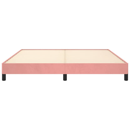 Bed frame pink 160x200 cm velvet