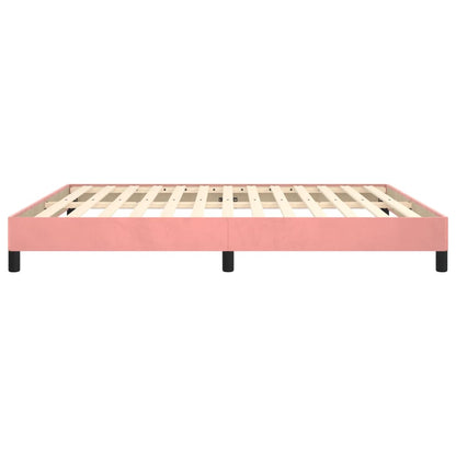 Bed frame pink 160x200 cm velvet