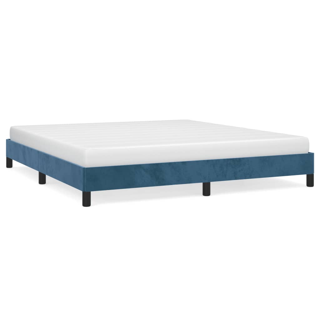 Bed frame dark blue 180x200 cm velvet