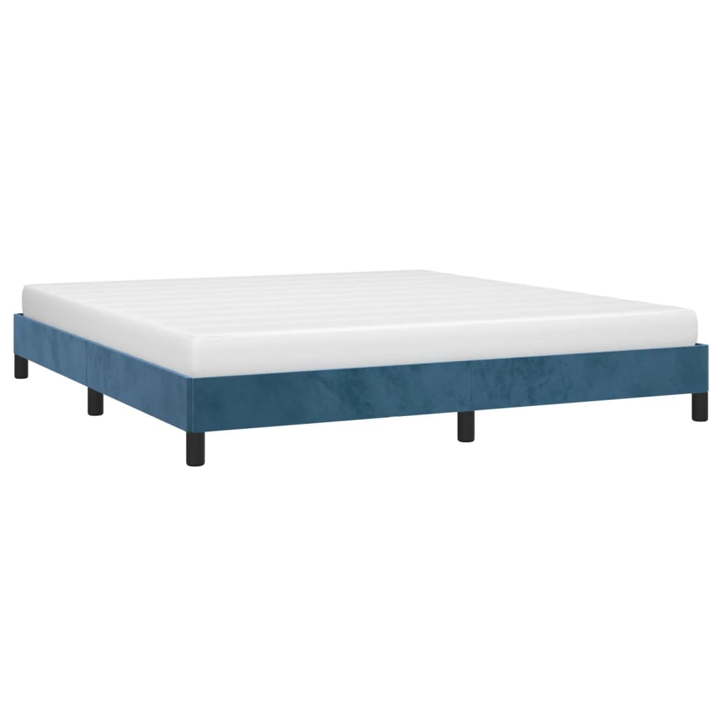 Bed frame dark blue 180x200 cm velvet