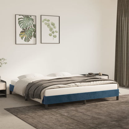Bed frame dark blue 180x200 cm velvet