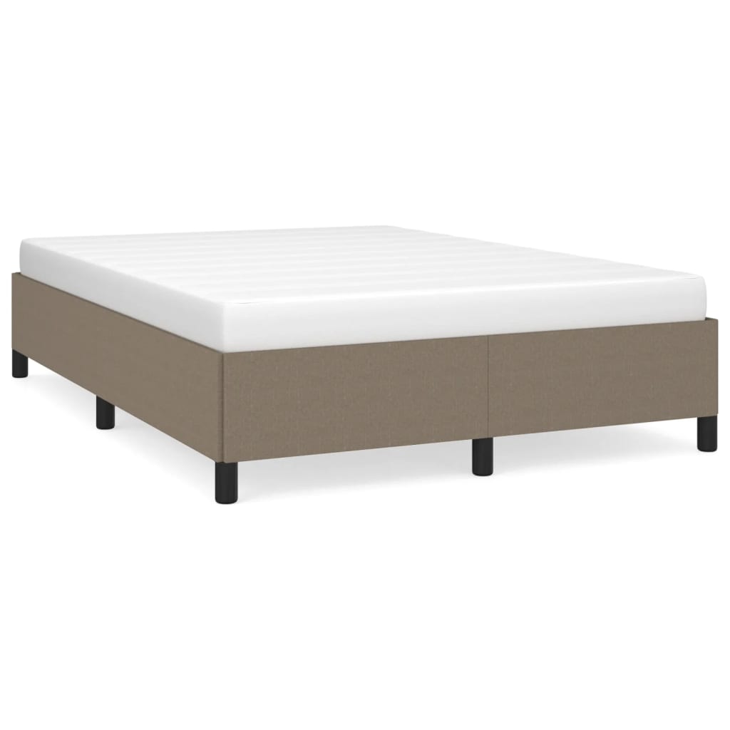 Bed frame taupe 140x200 cm fabric
