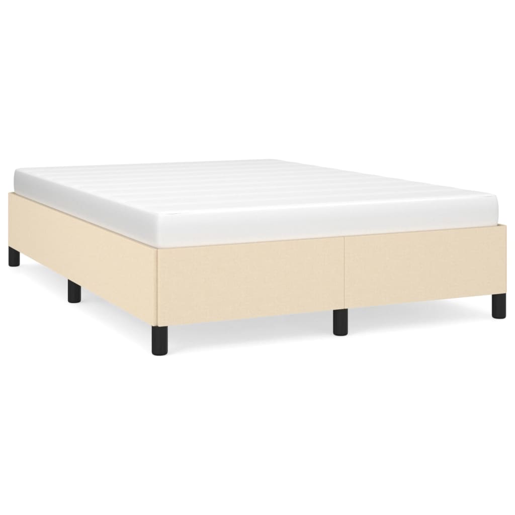Bed frame cream 140x200 cm fabric