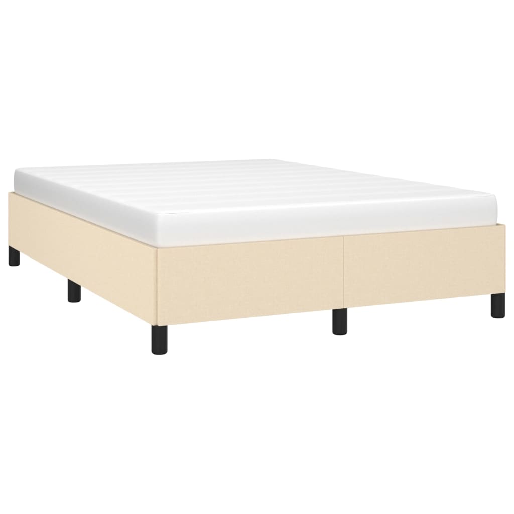 Bed frame cream 140x200 cm fabric