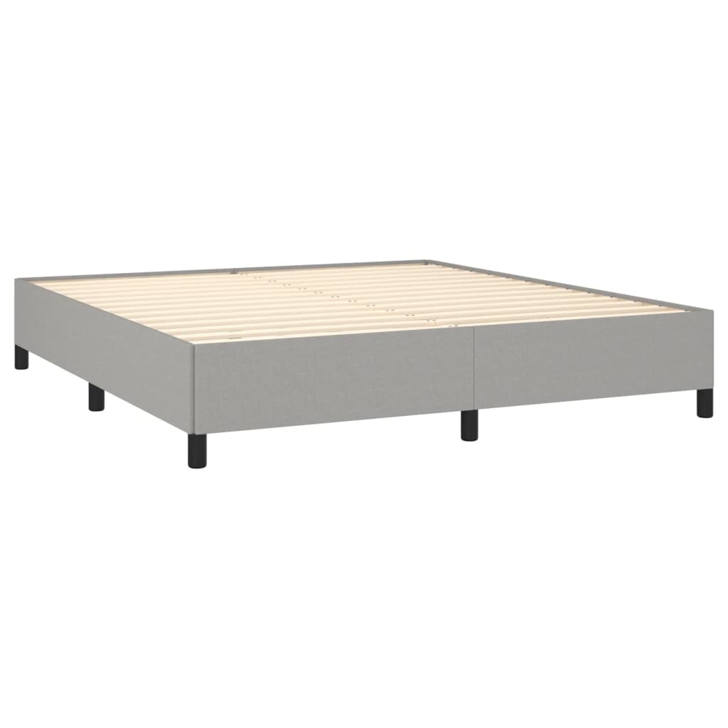 Bed frame light grey 160x200 cm fabric