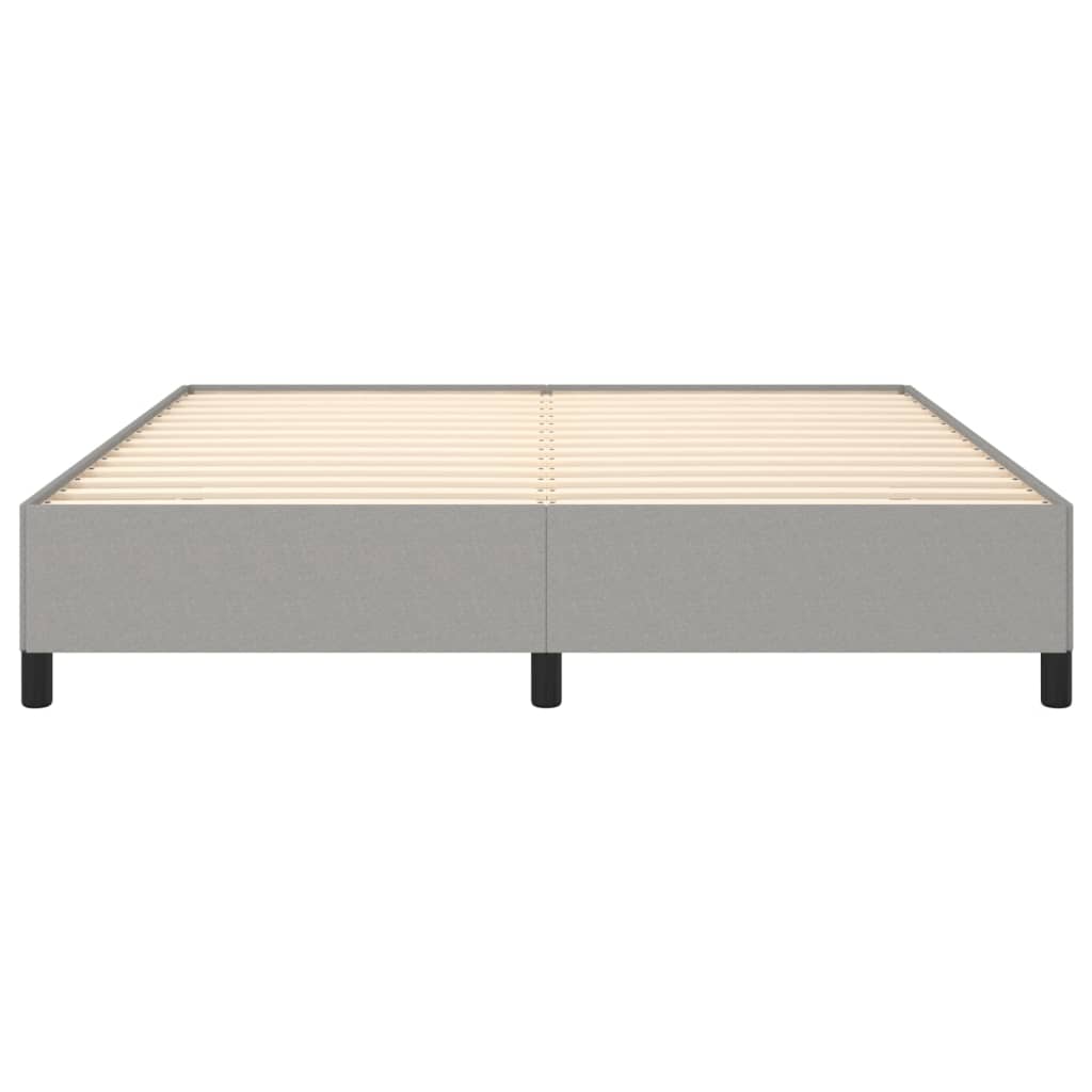 Bed frame light grey 160x200 cm fabric