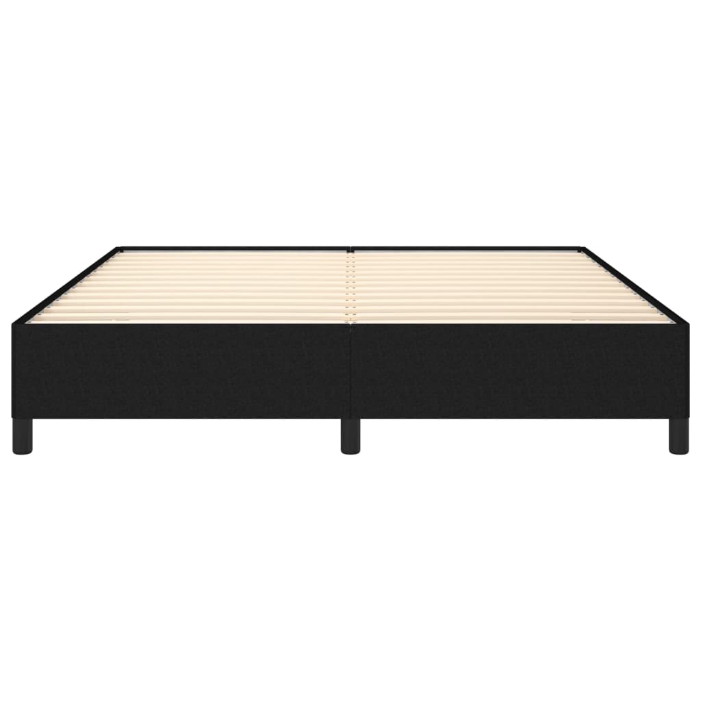 Bed frame black 160x200 cm fabric
