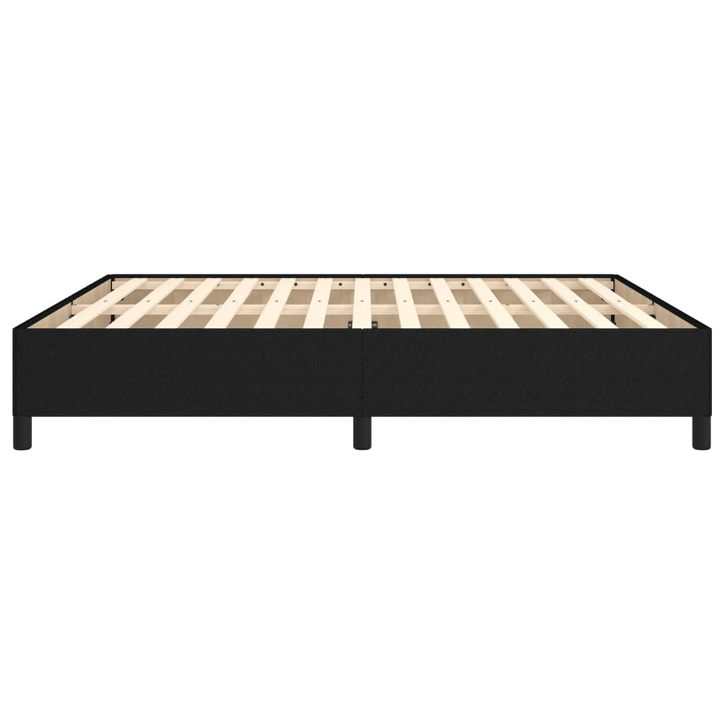 Bed frame black 160x200 cm fabric