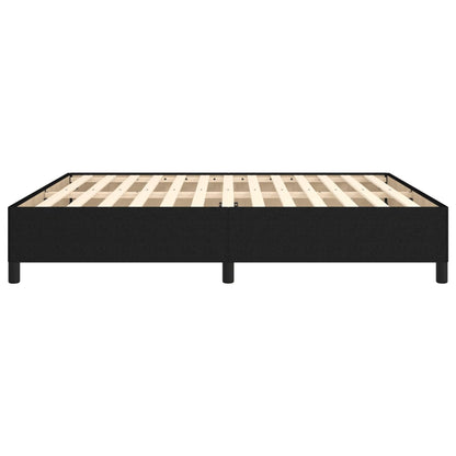 Bed frame black 160x200 cm fabric