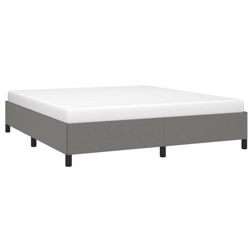 Bed frame dark grey 180×200 cm fabric