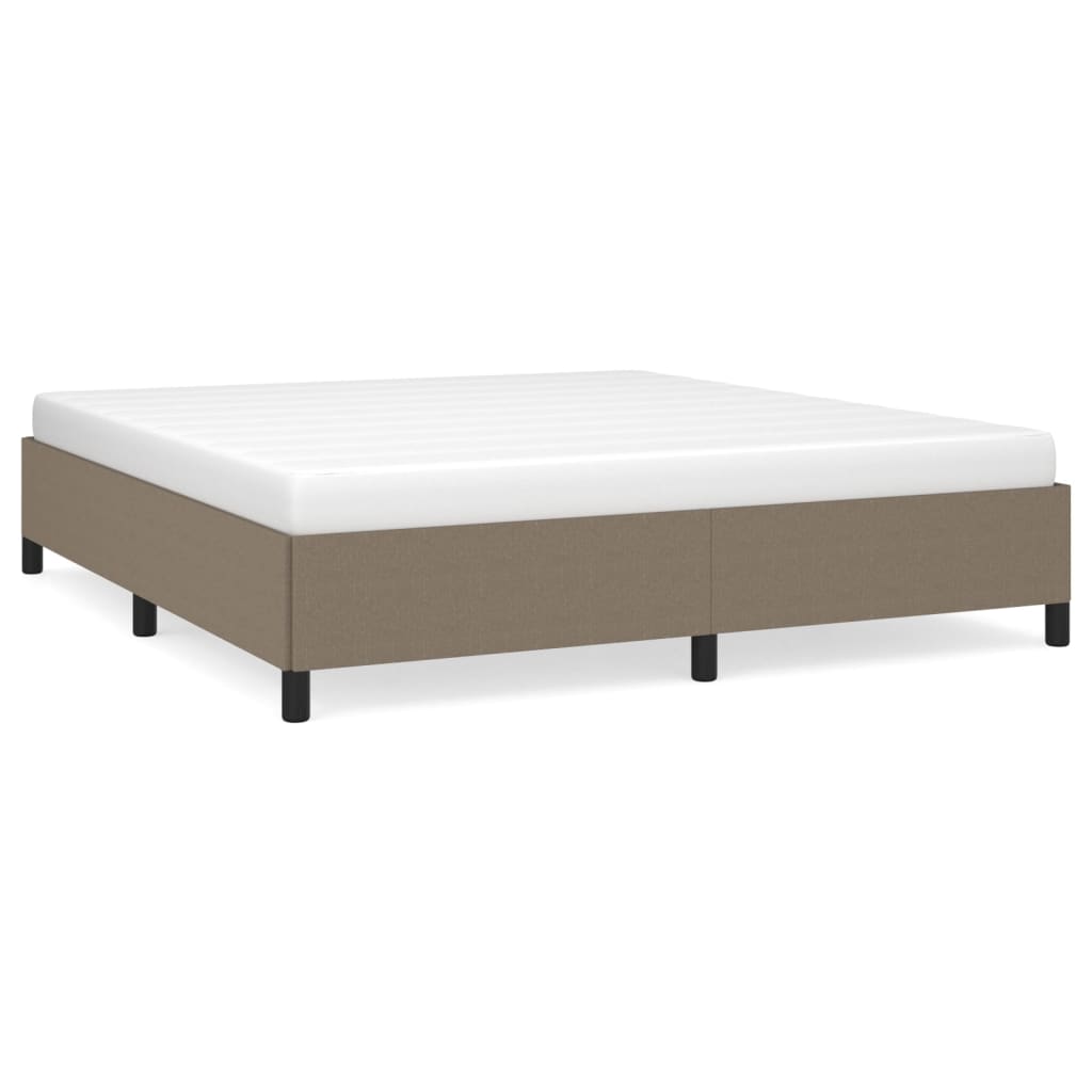 Bed frame taupe 180x200 cm fabric