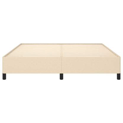 Bettgestell ohne Matratze Creme 180x200 cm Stoff
