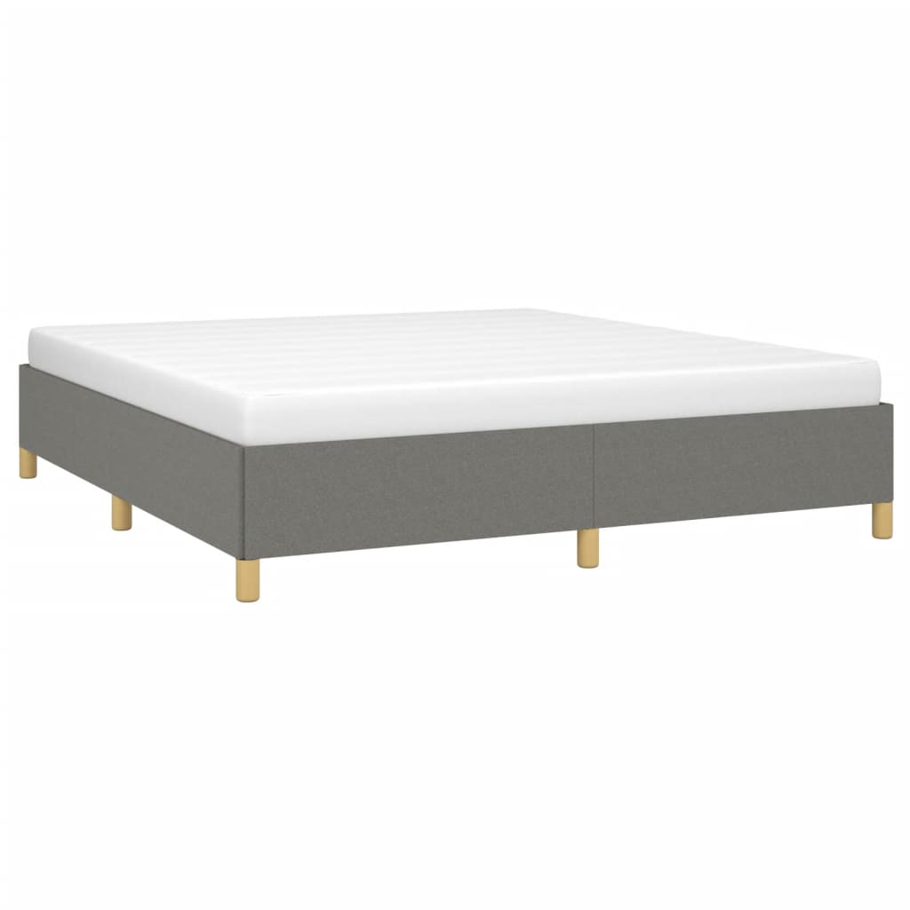 Bed frame dark grey 160x200 cm fabric