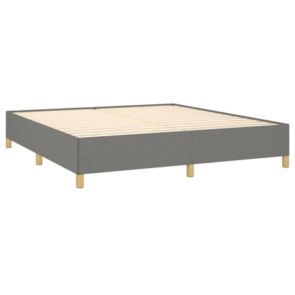 Bed frame dark grey 160x200 cm fabric