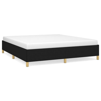 Bed frame black 180×200 cm fabric