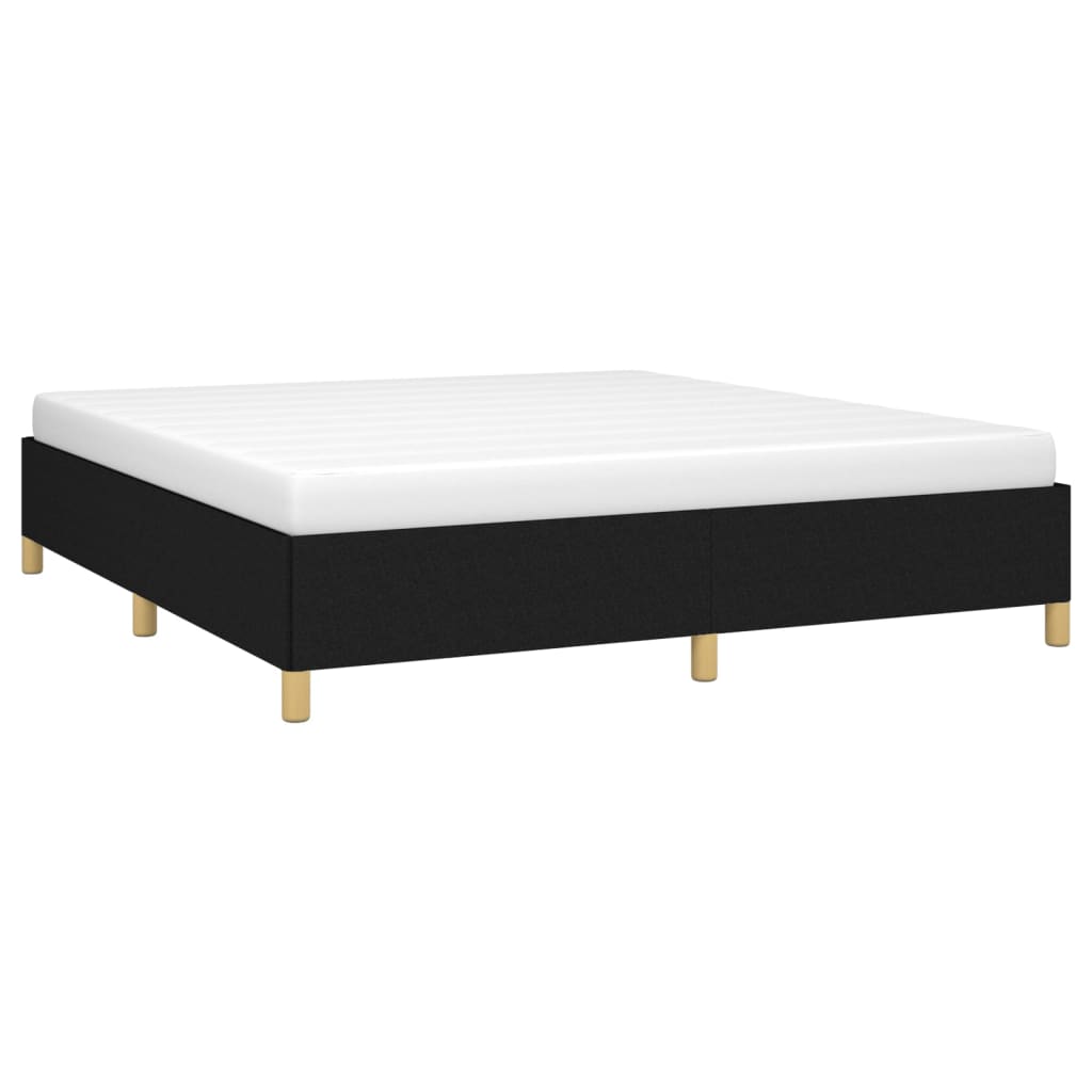 Bed frame black 180×200 cm fabric