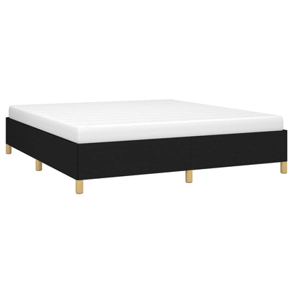 Bed frame black 180×200 cm fabric