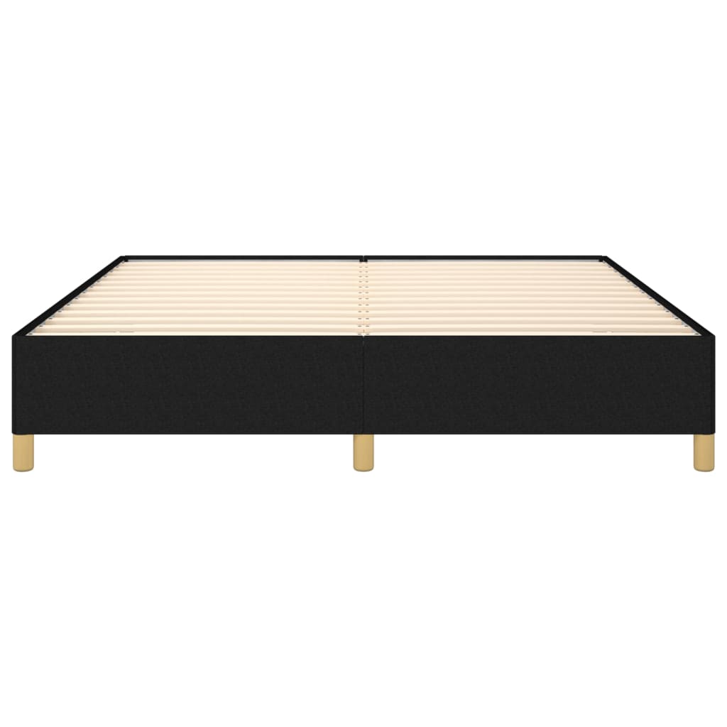 Bed frame black 180×200 cm fabric