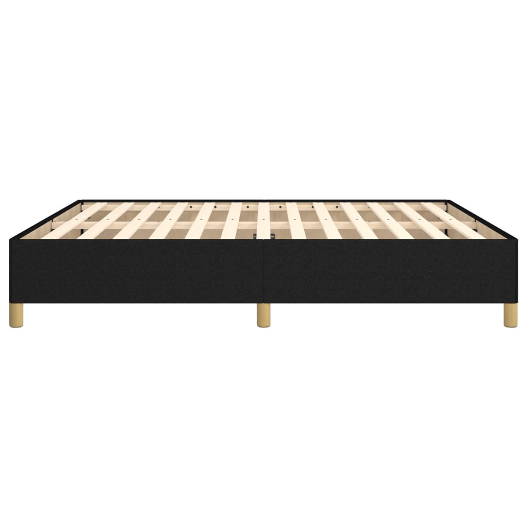 Bed frame black 180×200 cm fabric