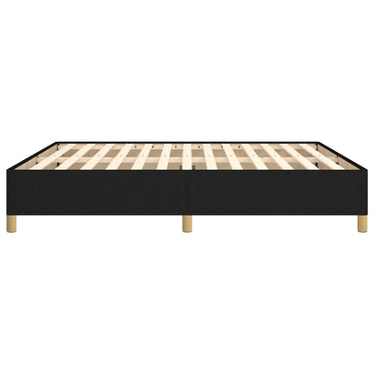 Bed frame black 180×200 cm fabric
