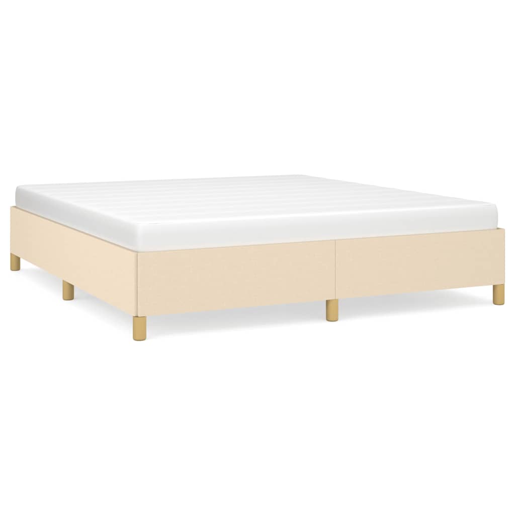 Bed frame cream 180×200 cm fabric
