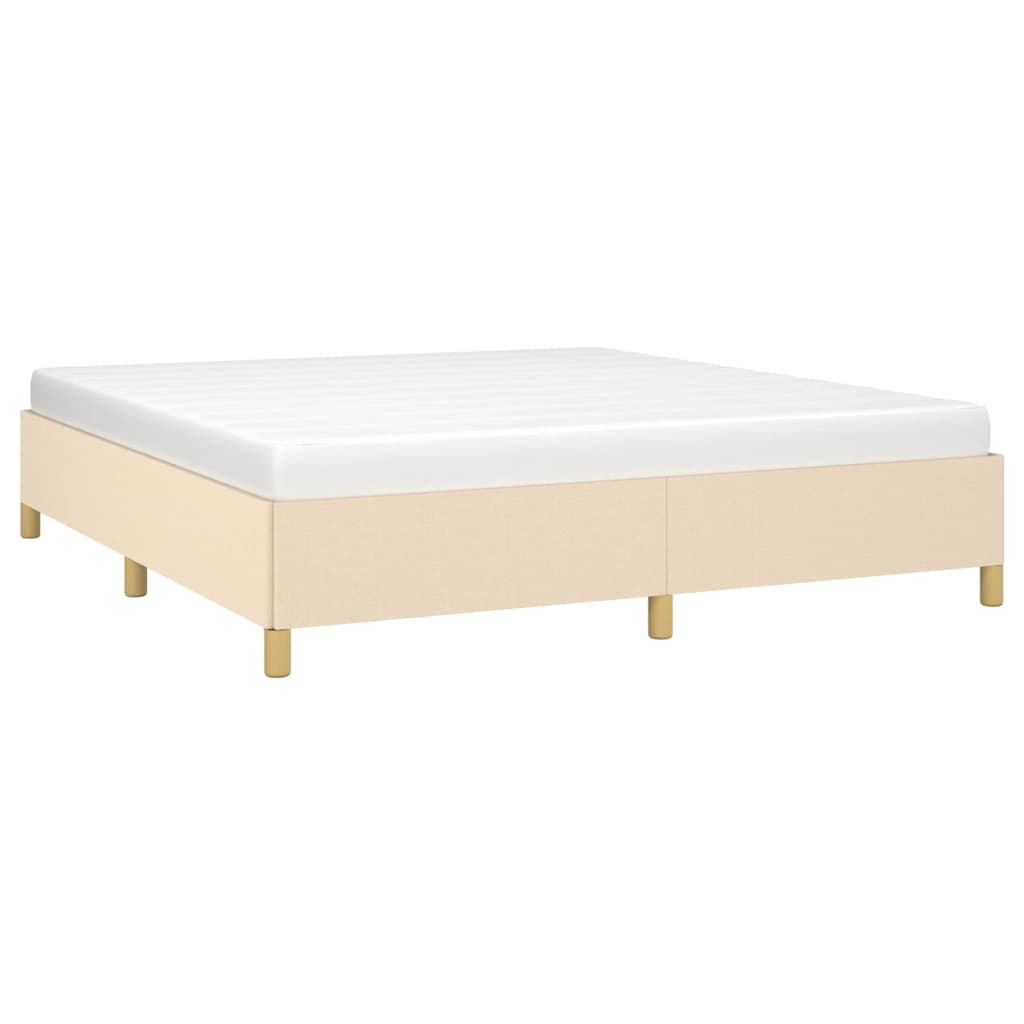 Bed frame cream 180×200 cm fabric
