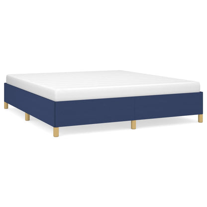 Bed frame blue 180×200 cm fabric