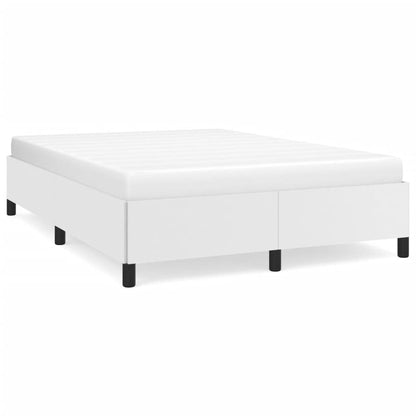 Bed frame white 140x200 cm artificial leather