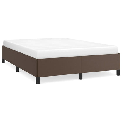Bed frame brown 140x200 cm artificial leather