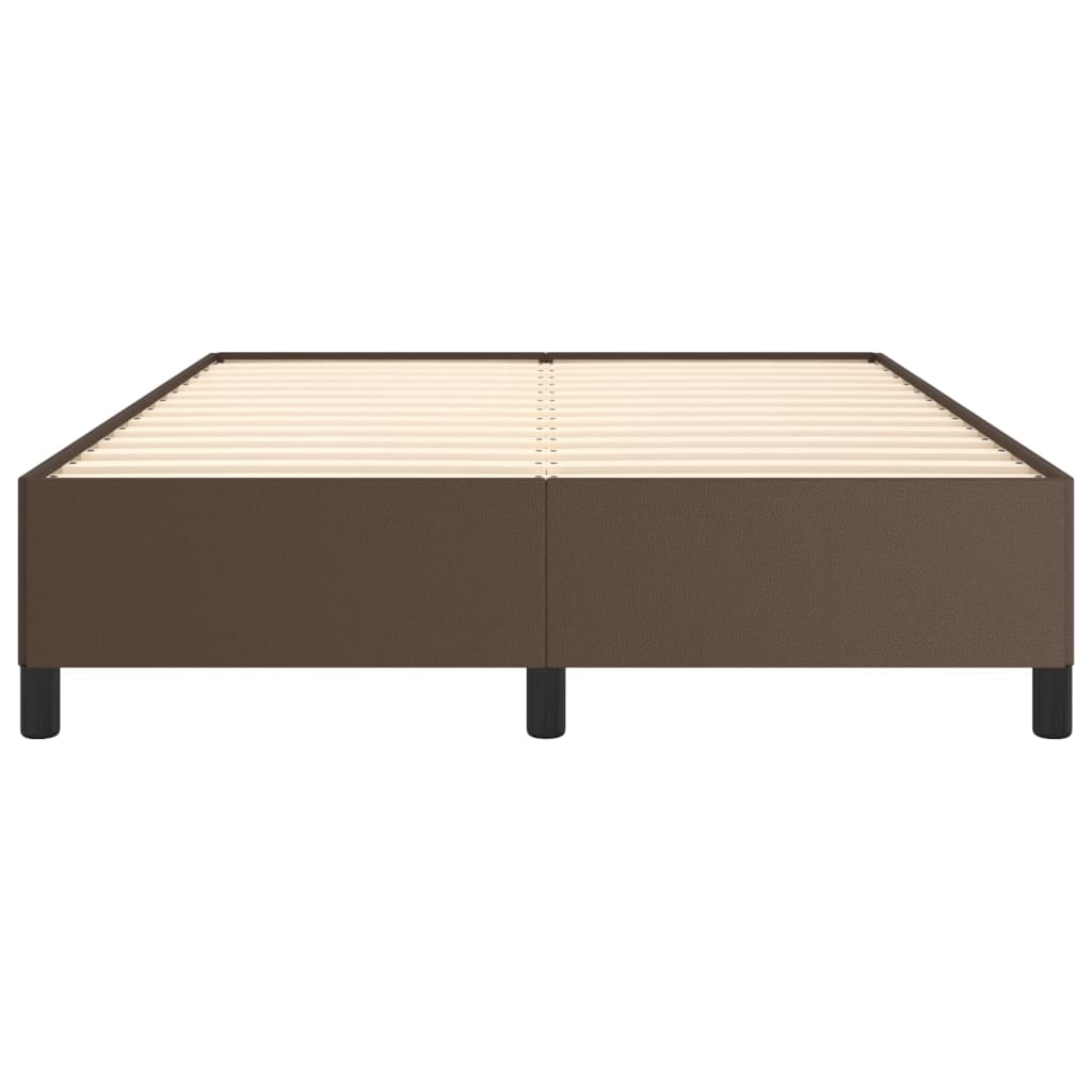 Bed frame brown 140x200 cm artificial leather