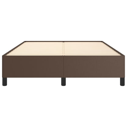 Bed frame brown 140x200 cm artificial leather