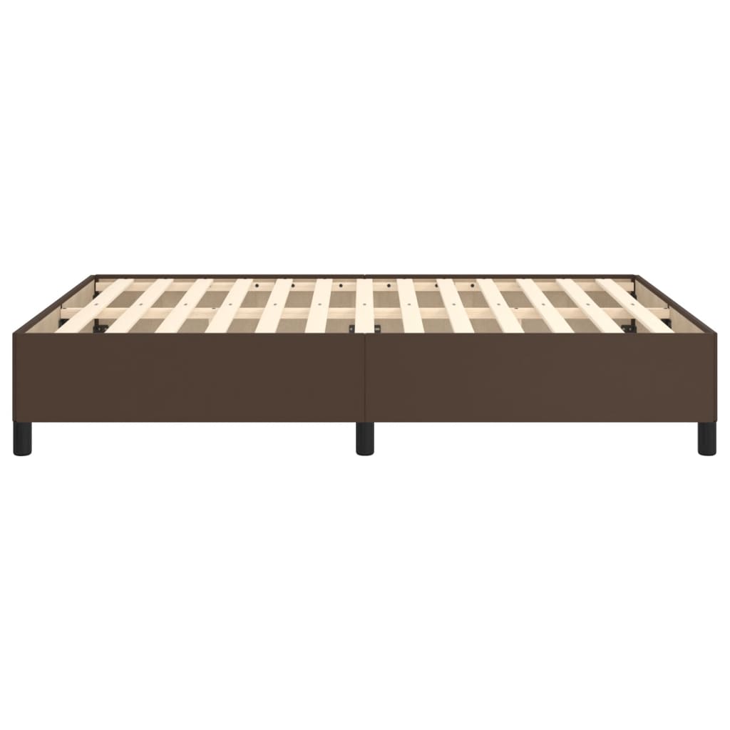 Bed frame brown 140x200 cm artificial leather