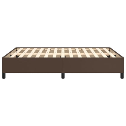 Bed frame brown 140x200 cm artificial leather