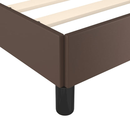 Bed frame brown 140x200 cm artificial leather