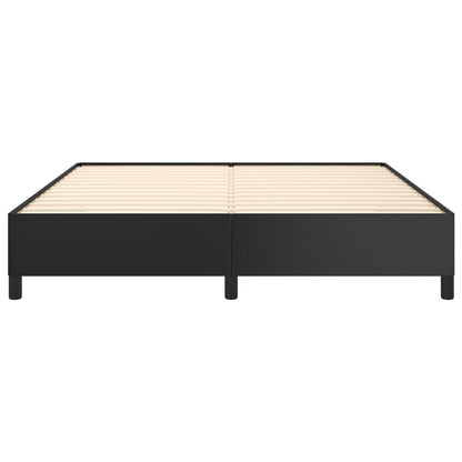 Bed frame black 160x200 cm artificial leather